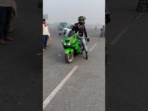Kawasaki ZX14R 🔥 Bigger than hayabusa 😳 #youtubeshorts #ytshorts #shorts