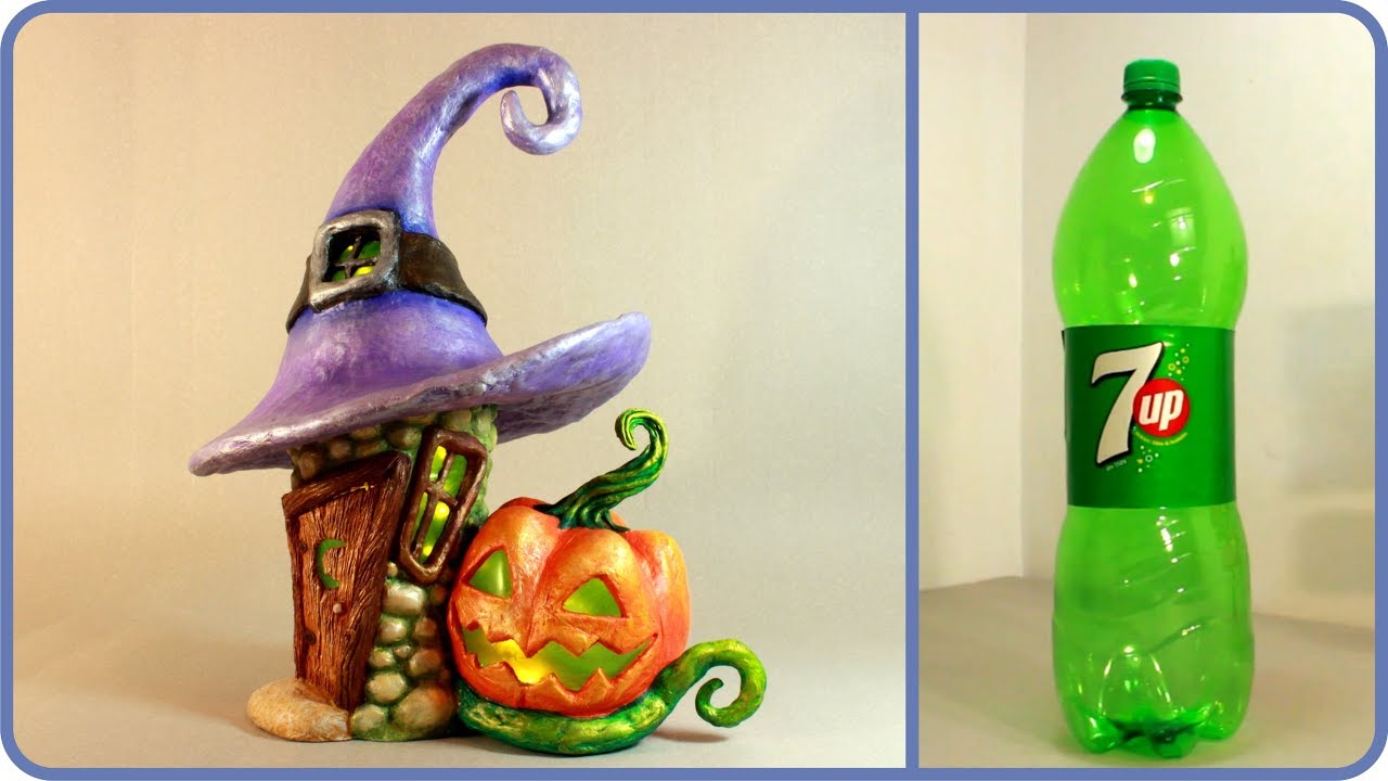 DIY Halloween Fairy House Lamp Using a Plastic Bottle - Creative Mom