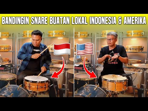 BANDINGIN SNARE DRUM LOKAL BUATAN INDONESIA VS AMERIKA SAMA @GalihJustdrum