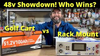 What is the best battery for a 48v off grid setup?  Rack mount, golf cart, DIY build, 12v in series