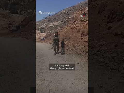 Palestinian boy to Israeli soldier: This is my land