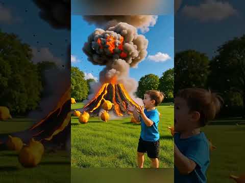 A lot of dumplings started coming out of the volcano #shortvideo #viralvideo #shortsfeed