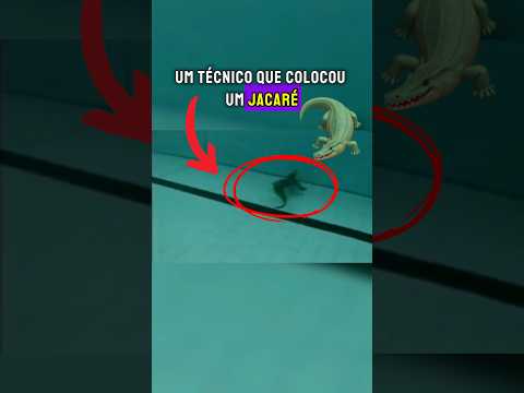 O técnico que LEVOU UM JACARÉ pra piscina! 🐊😱 short #natação