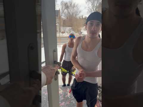 Tried to cut grass in the winter #trending #FYP #Viral #skit #winter