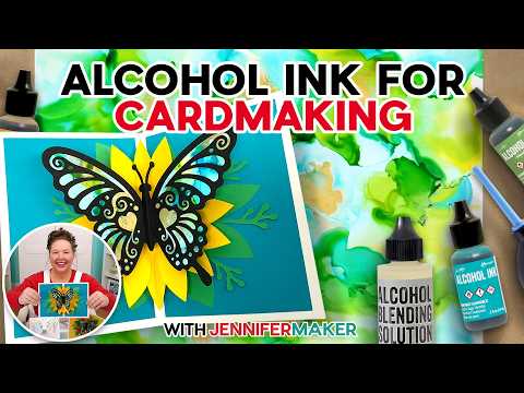Cardmaking with Alcohol Ink: No Smearing, No Stress! 🦋