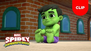 Spidey y sus Sorprendentes Amigos | Clip | ¡El Bebé Hulk!