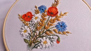 Watch These Flowers Appear Like Magic With Thread! WILDFLOWERS ART EMBROIDERY