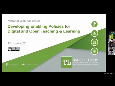 Webinar: Developing Enabling Policies for Digital and Open Teaching & Learning