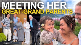 Visiting Family in Southern Norway, Our Daughter Meets Her Great-Grandparents!