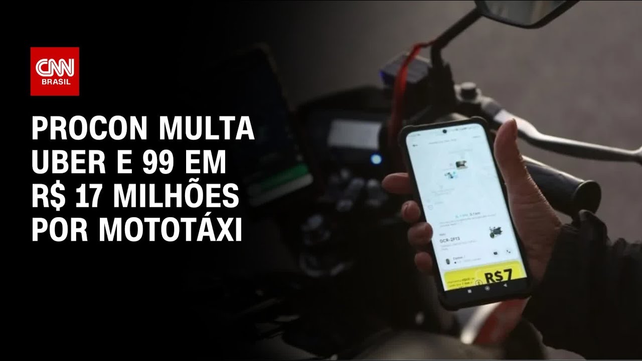 Procon multa Uber e 99 em R$ 17 milhões por mototáxi em São Paulo | CNN NOVO DIA
