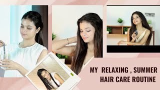 My relaxing, summer haircare routine 💫🙈 with L'Oréal Paris Hyaluron Pure Range #haircare #video