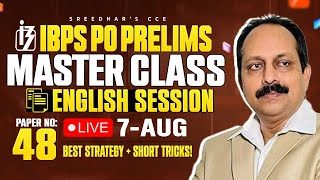IBPS PO PRELIMS 2025 MASTER CLASS MT NO- 48 | ENGLISH  | SHORT TRICKS, STRATEGY | MURTHY SIR