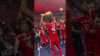JONATHAN TAH WITH THE GERMAN CUP TROPHY #fifa #bayern #football #luisdiaz #soccer