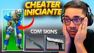 Enfrentei um CHEATER iniciante com SKINS RARAS (vergonha)