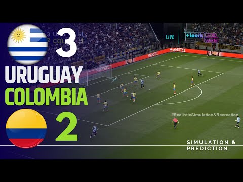 URUGUAY 3-2 COLOMBIA | Resumen • Eliminatorias Sudamericanas 2024 Simulación/Recreación