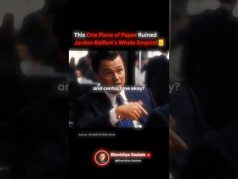 This One Piece of Paper Ruined Jordan Belfort's Whole Empire! 📒🤑🔥 #rich #money #usa #podcast #shorts