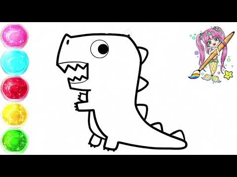 Dinosaur POP IT! Drawing & Coloring for Kids | How To Draw Dino POP IT   Step By Step #art #kids