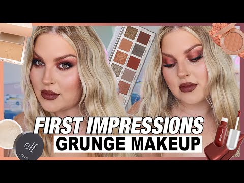 grungy makeup FIRST IMPRESSIONS ? ft some drugstore picks!