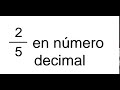Conversión entre fracciones y decimales