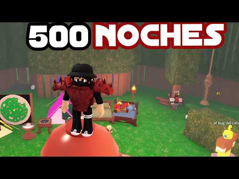 HICIMOS LA MEJOR CONSTRUCCION PARA SOBREVIVIR 500 NOCHES EN EL BOSQUE | ROBLOX