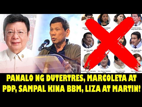 PAG NANALO ANG MGA DUTERTE, MARCOLETA , AT PDP CANDIDATES, LAKING SAMPAL KINA BBM, LIZA AT MARTIN!