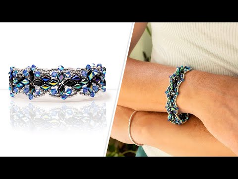 Twilight Facets Bracelet - DIY Jewelry Making Tutorial by PotomacBeads