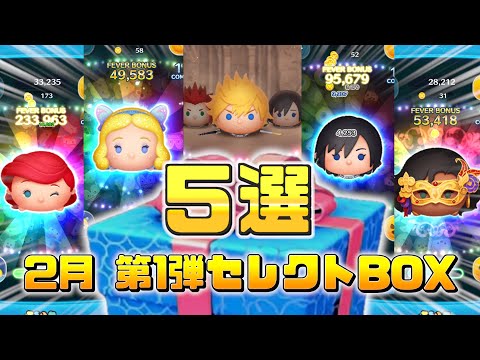 【5選】2月第1弾セレクトBOX当たりツム５選！引くべきか評価してみた！【ツムツム】