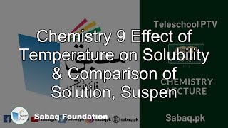 Chemistry 9 Effect of Temperature on Solubility & Comparison of Solution, Suspen