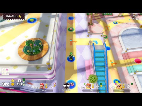 Super Mario Party Jamboree #200 Rainbow Galleria Luigi vs Mario vs Daisy vs Wario