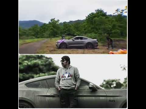 മമ്മൂട്ടി കാർ drift ചെയ്യുന്നത് കണ്ടോ 🔥🔥Mammootty mustang car drifting |Mammootty#shorts #subscribe