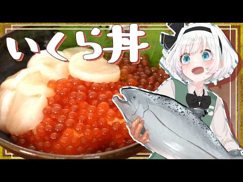 【ゆっくり料理】妖夢が北海道産秋の味覚のいくらしょうゆ漬けを作ったよ～！【ゆっくり実況】