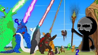 Rescue All Family SHIN GODZILLA EARTH From GODZILLA & KONG vs Incredibox Sprunki