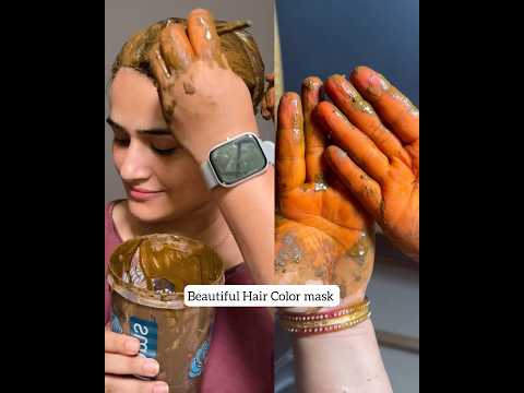 Natural Hair Color mask| Radish brown Color| Stop hair fall #haircare #haircolor #shorts