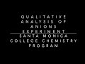Testing Anions and Reagents