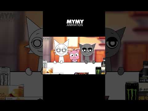 Incredibox Sprunki - Wenda VS Gray Convenience Store BLACK WHITE Family MUKBANG #animation #mukbang