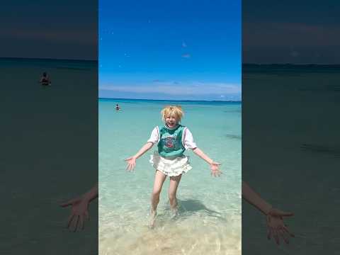 【下着終了のお知らせ】宮古島の海でびちょ濡れになるまではしゃぐゆーり😇