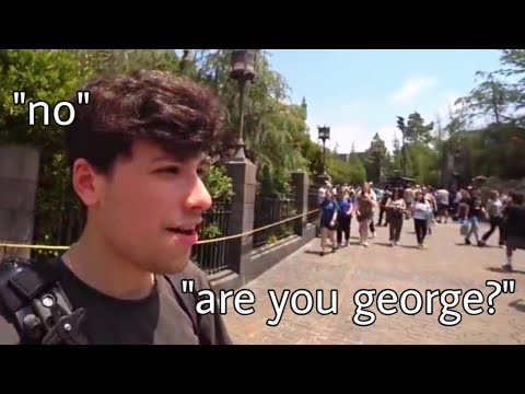 george being unironically chaotic at universal studios💀