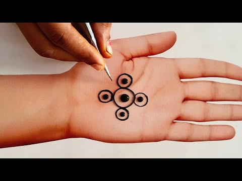 Simple authentic gol tikki beautiful mehndi design | mehandi ki design | mehendi designs for hands