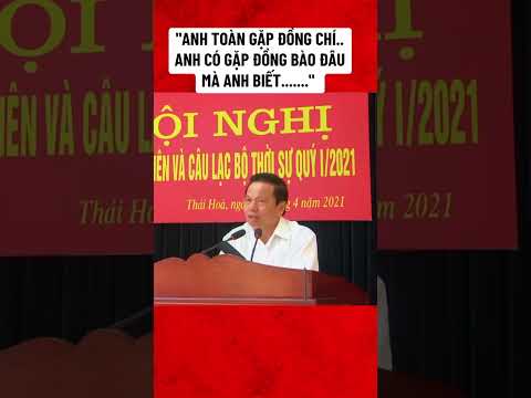 Anh gặp đồng chí anh có gặp đồng bào đâu mà các anh biết  #tintuc