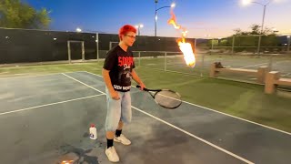 Playing Tennis With A Fireball!