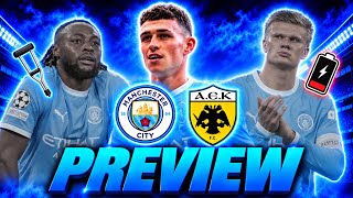 INJURY PROBLEMS? FODEN FALSE 9? Man City v AEK Athens PREVIEW