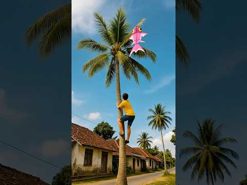 Ada Layangan Nyangkut Di atas Pohon😱