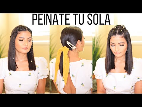 APRENDE A PEINARTE SOLA! PEINADOS FACILES Y RAPIDOS | Bessy Dressy