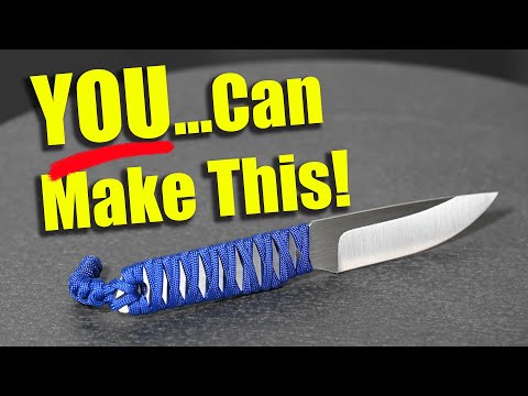 Making A Simple Beginner's Knife - Cord Wrap That Blade!