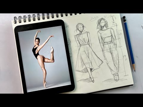 Easy Figure drawing tutorial step by step | English caption