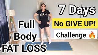 FAT BURNING CHALLENGE FOR WOMEN | 10 INCH LOSS AND LOSE 5KG AT HOME WEIGHTLOSS CHALLENGE 🔥🔥