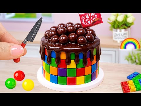 Amazing KitKat Cake 🌈🍫 How To Make Mini Rainbow KitKat Cake Decorating Ideas