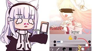 trying to draw with 1 layer in ibis paint        (nyobain gambar cuman pake 1 layer di ibis paint🤔!)