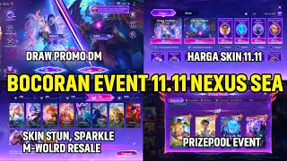 "BOCORAN EVENT 11.11 NEXUS SEA: SKIN STUN & SPARKLE M-WORLD RESALE! DRAW MURAH PAKAI PROMO DIAMOND"
