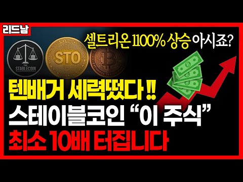 [내일 급등 예고🚀] 셀트리온 1100% 만든 ‘그 돈’ 스테이블코인으로 대이동! 1000% 상승 임박 TOP2 종목✨｜리드남